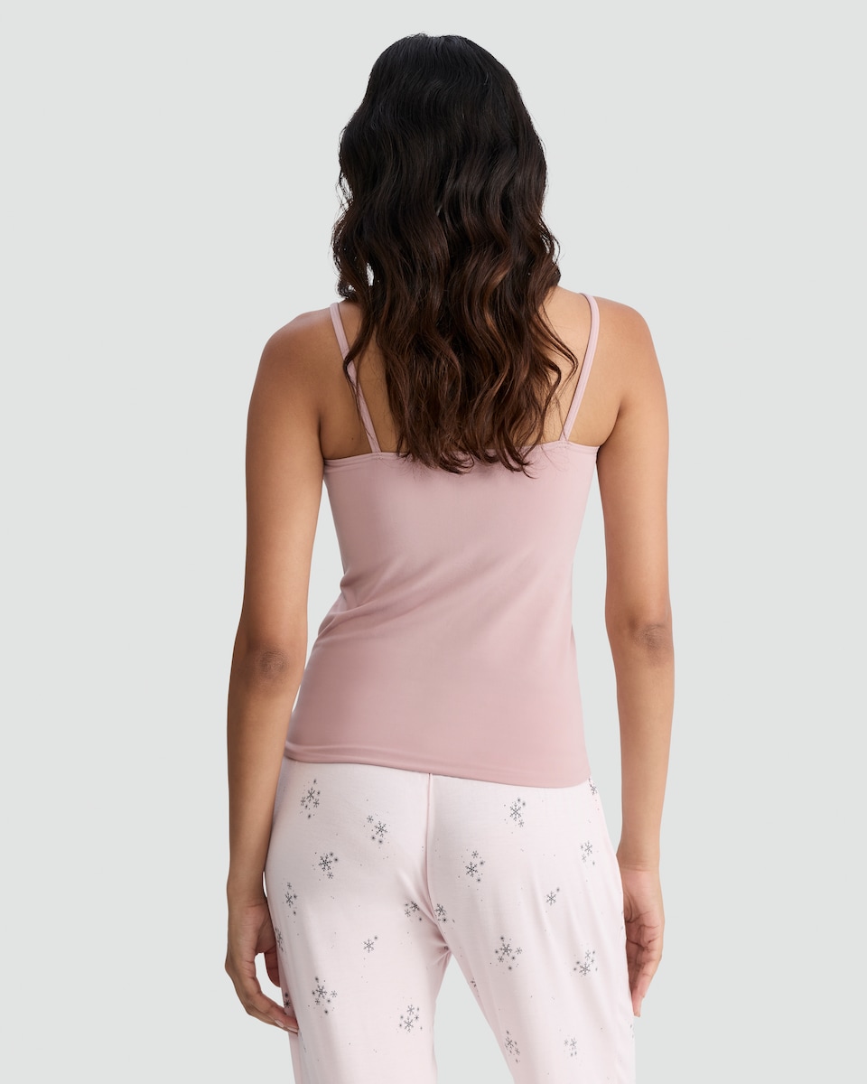 image 1 of F&F 2-Pack Contour Seamless Spaghetti Strap Camisoles in Multi