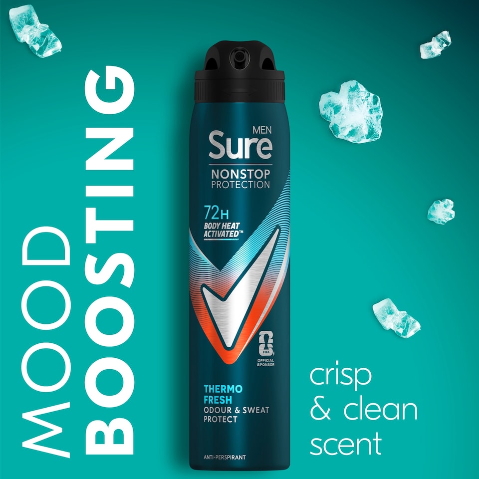 image 1 of Sure Men Thermo Fresh 72h Nonstop Protection Antiperspirant Deodorant 250ml