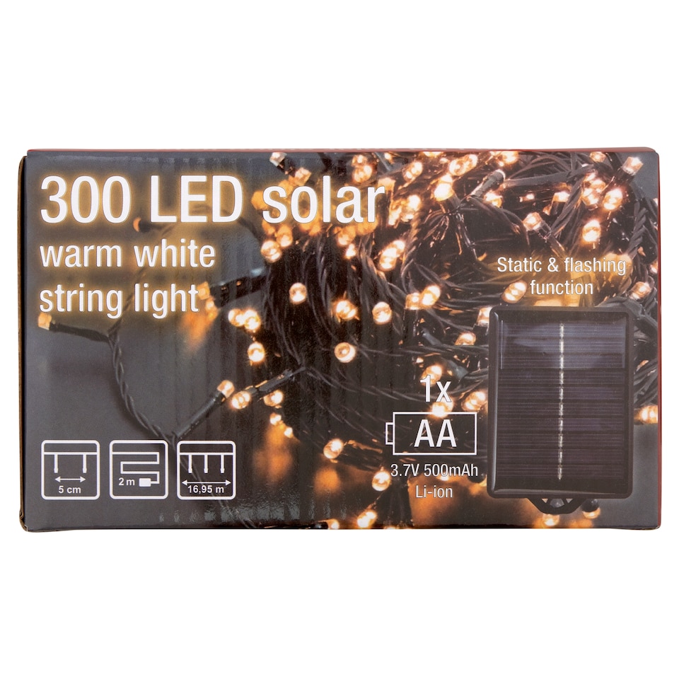 obrázok 1 z Snow Meister SM2760 300 LED solárnych teplých bielych reťazových svetiel