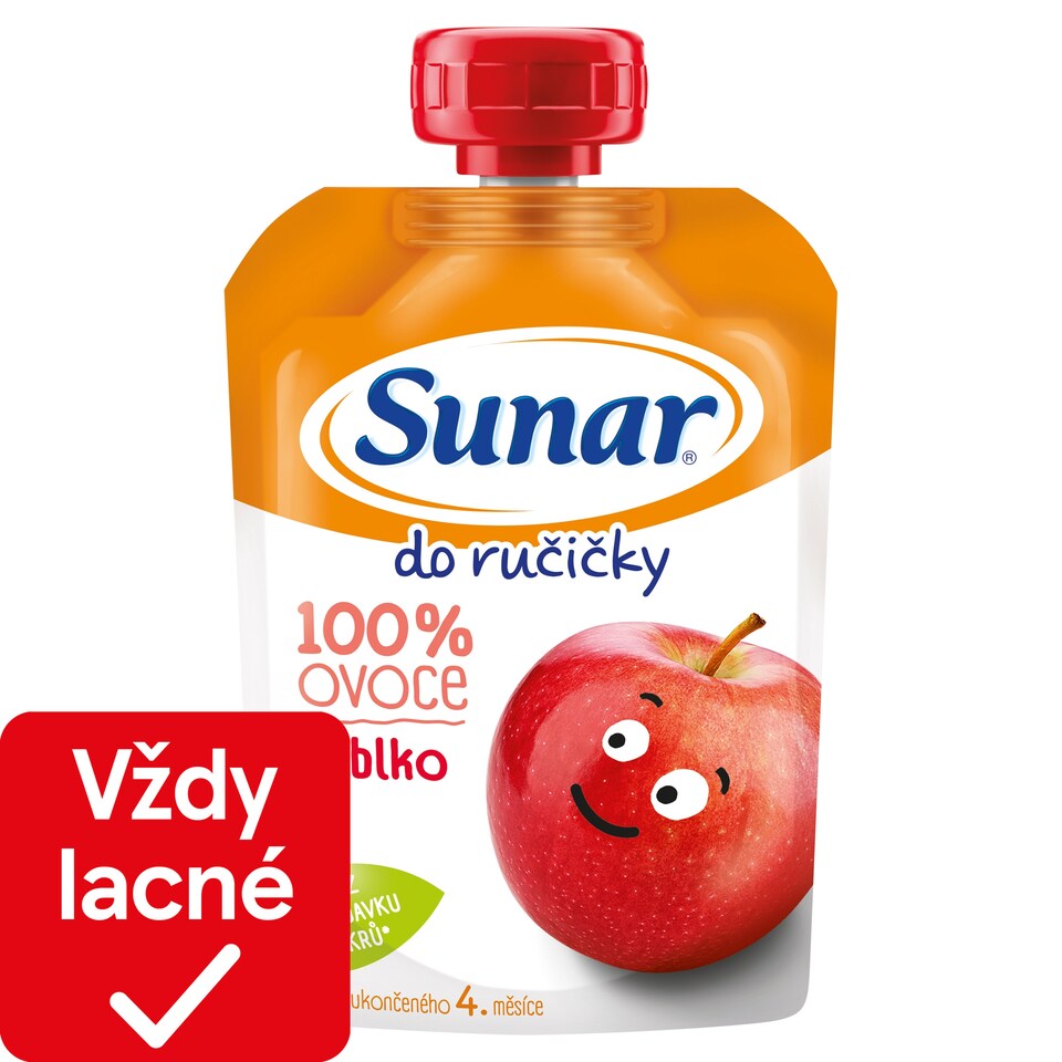 Sunar Do ručičky ovocná kapsička jablko 4m+, 100 g