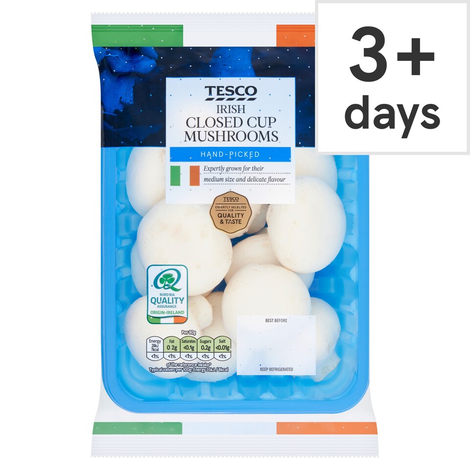 Tesco Closed Cup Mushroom 300G