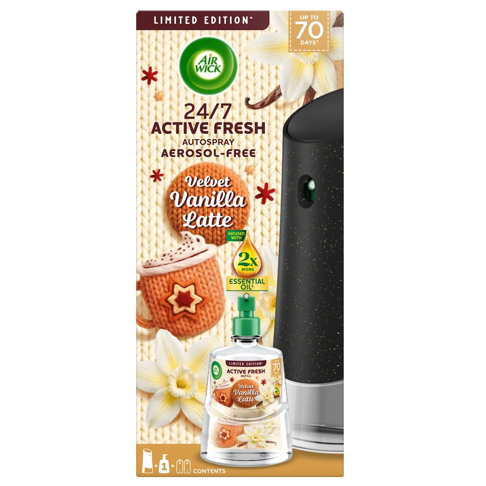 Air Wick Active Fresh Limited Edition Velvet Vanilla Latte 228ml
