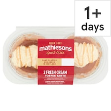 Mathiesons Toffee and Fresh Cream Pastry Tarts 2 Pack