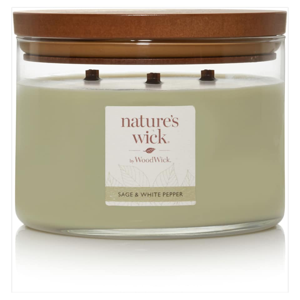 Natures Wick Large Candle Sage & White Pepper