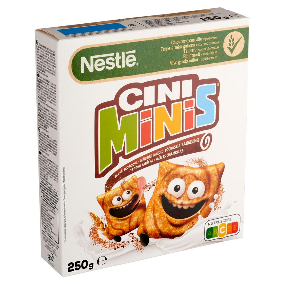 Nestlé Cini Minis Crispy, Cinnamon Cereal with Whole Wheat, Vitamins and Iron 250 g