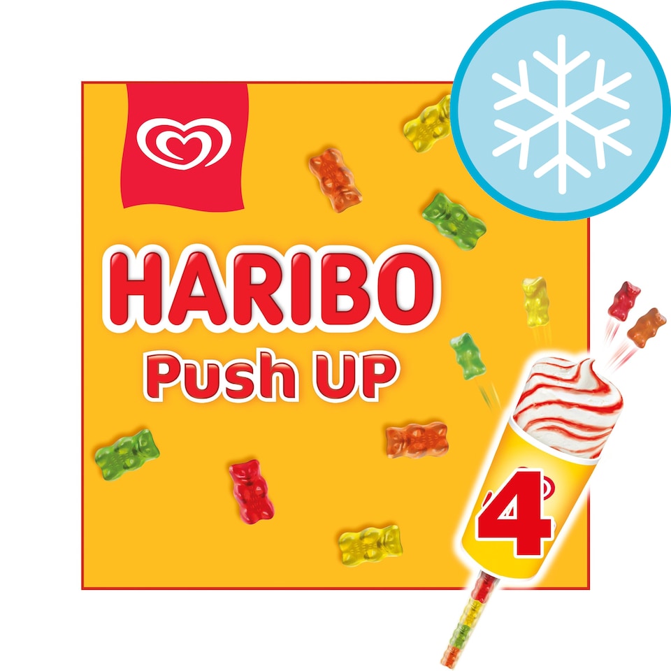 image 1 of Wall's Haribo Push Up Ice Cream Sticks 4 x 85ml