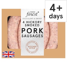 Tesco Finest 4 Hickory Smoked Pork Sausages 440g