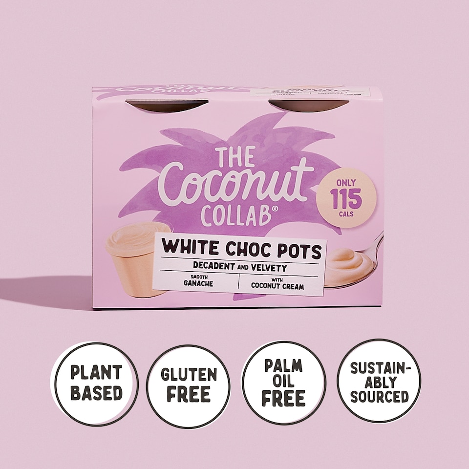 The Coconut Collab White Chocolate Pots 4x45g - Tesco Groceries