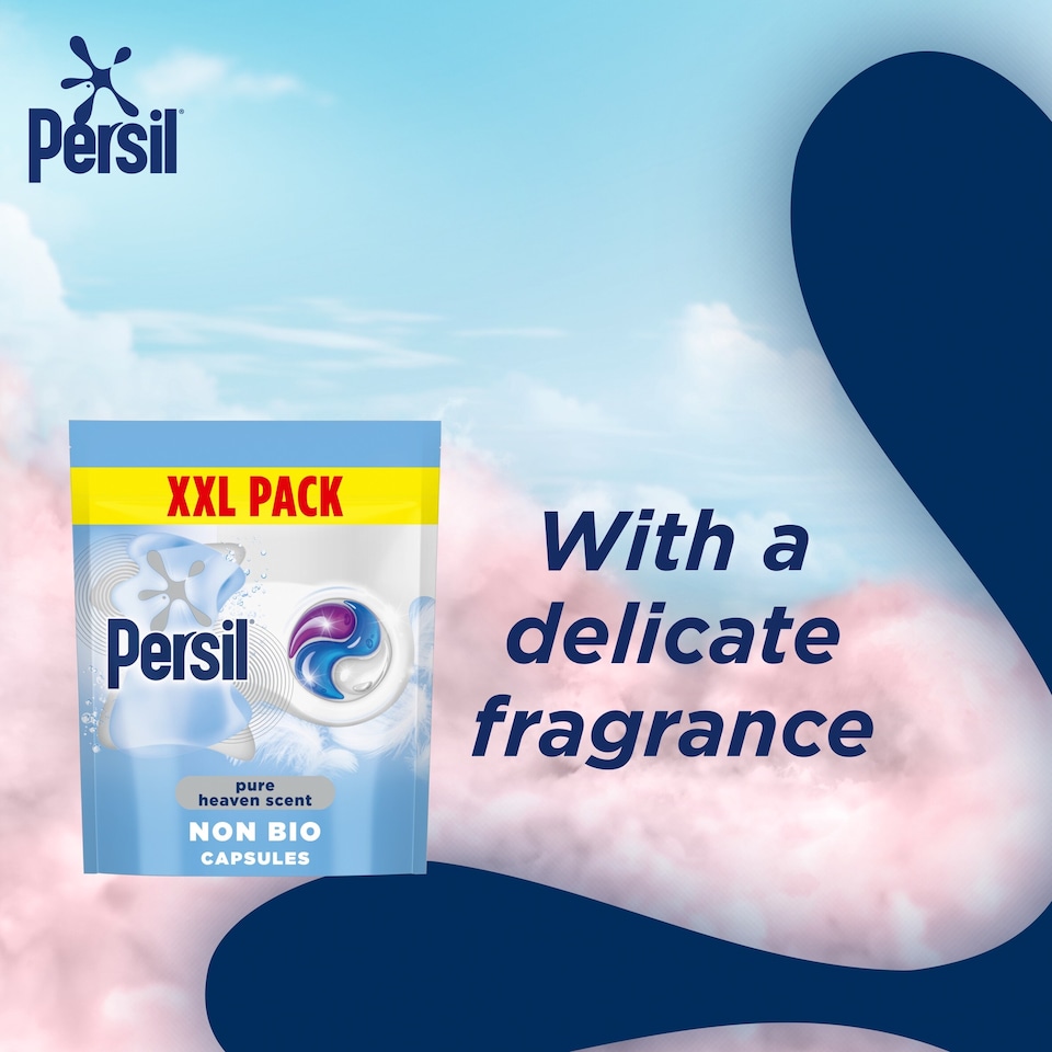 image 1 of Persil Pure Heaven Scent Non Bio Laundry Washing Detergent Capsules 44 Washes 928g