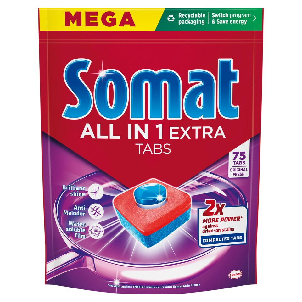 Somat All in One Extra mosogatógép tabletta 75 db  1. kép