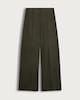 image 4 of F&F Wide Leg Pin Tuck Pleated Trousers in Olive
