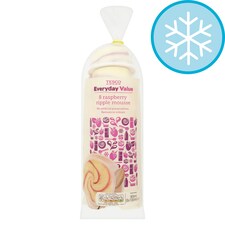 Tesco Every Day Value 8 Raspberry Ripple Mousse 800Ml