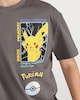 image 2 of Pokémon Pikachu and Charizard Pure Cotton Short Sleeved T-Shirt in Grey