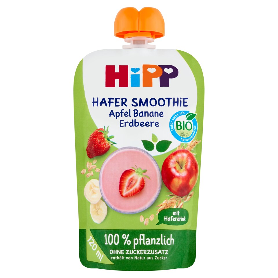 obrázok 1 z HiPP Bio ovsené smoothie jablko, jahoda, banán 120 ml
