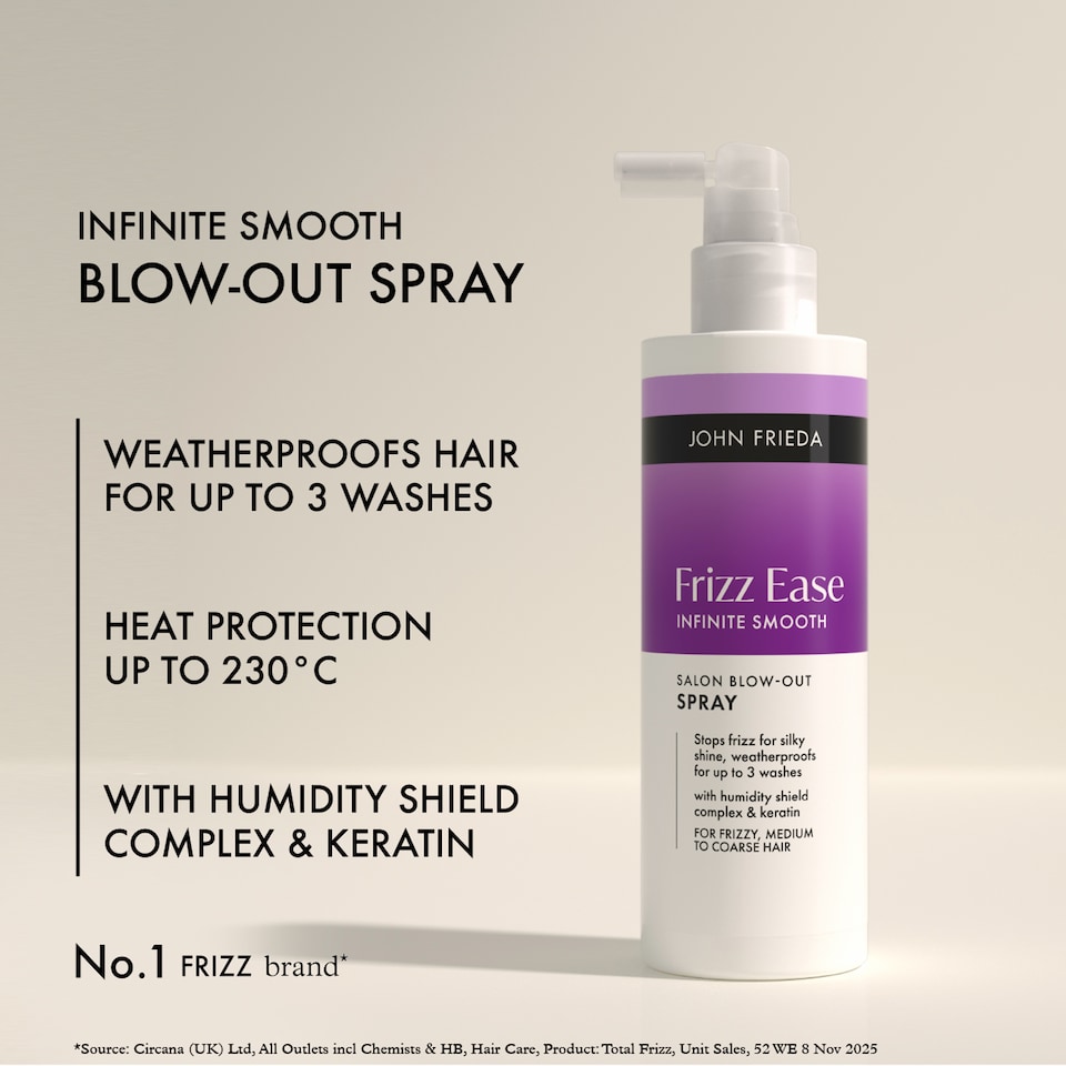 image 1 of John Frieda Frizz Ease Infinite Smooth Blow Out Spray 200ml