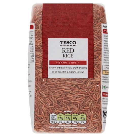 Tesco Ingredients Red Rice 500G Tesco Groceries