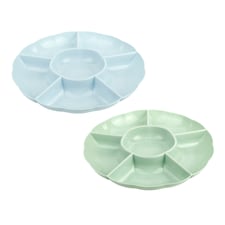 Coloured Chip Plus Dip Dish
