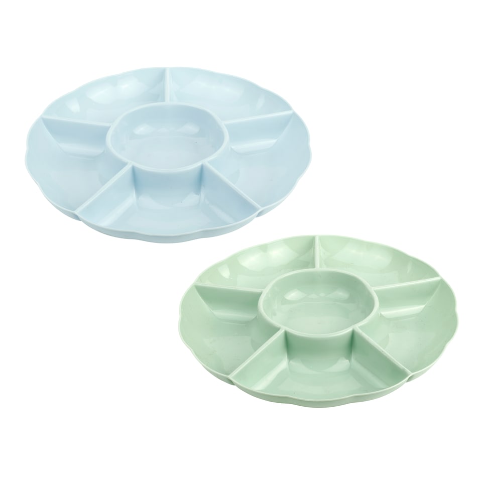 Coloured Chip Plus Dip Dish