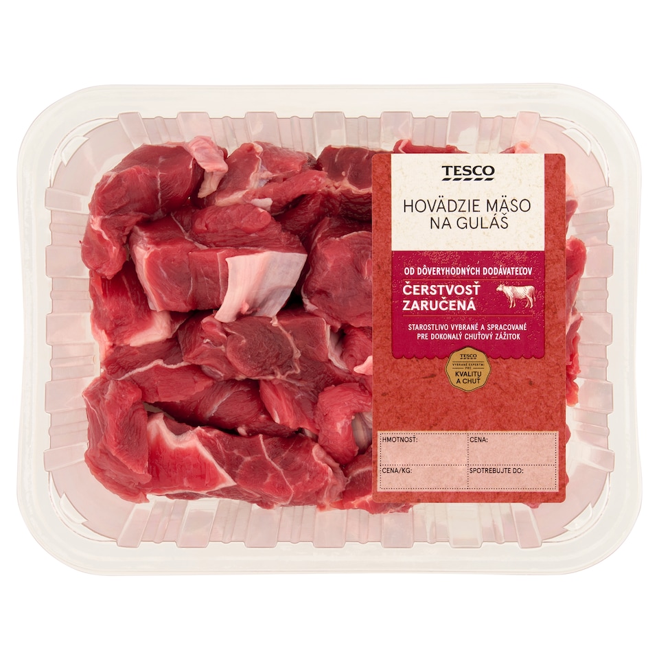 Tesco Hovädzie mäso na guláš 0,400 kg