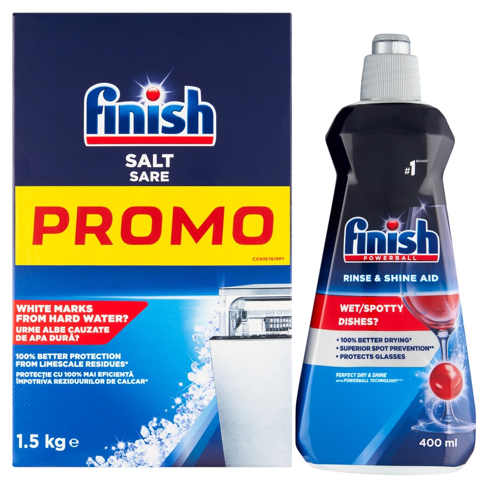 image 1 of Finish Regular Polish 400ml + Dishwasher Salt 1.5kg