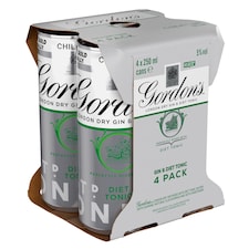 Gordon's Gin & Slimline Tonic Can 5% Vol 4x250ml