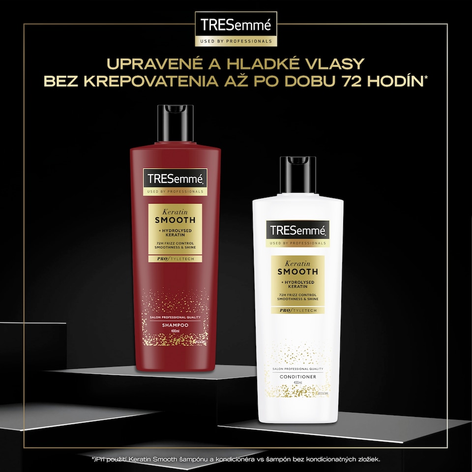 obrázok 1 z TRESemmé Keratín Smooth kondicionér na vlasy s hydrolizovaným keratínom 400 ml