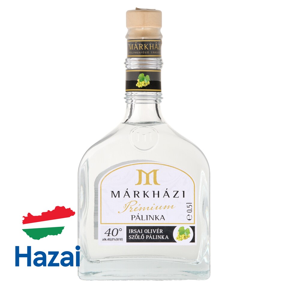 Márkházi Prémium Irsai Olivér szőlő pálinka 40% 0,5 l