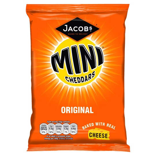 Jacobs Mini Cheddar Original Snack 50G Tesco Groceries
