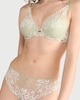 image 1 of F&F Floral Lace Brazilian Knickers in Green
