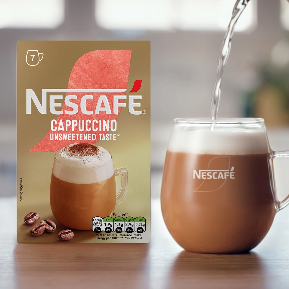 image 1 of Nescafe Cappuccino Unsweetened Instant Coffee 7 Sachets