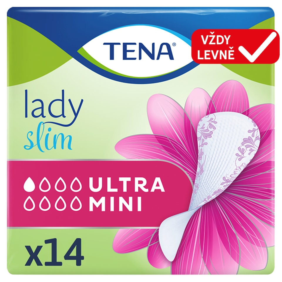 image 1 of Tena Lady Slim Ultra Mini Liners 14 pcs