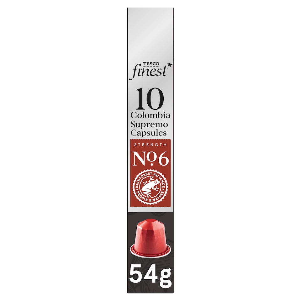 Tesco Finest 10 Colombia Supremo Coffee Capsules 54G