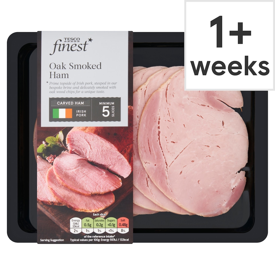 Tesco Finest Oak Smoked Irish Ham 120g