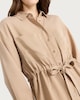 image 2 of F&F Pure Lyocell Belted Long Sleeved Co-ord Shirt in Neutral