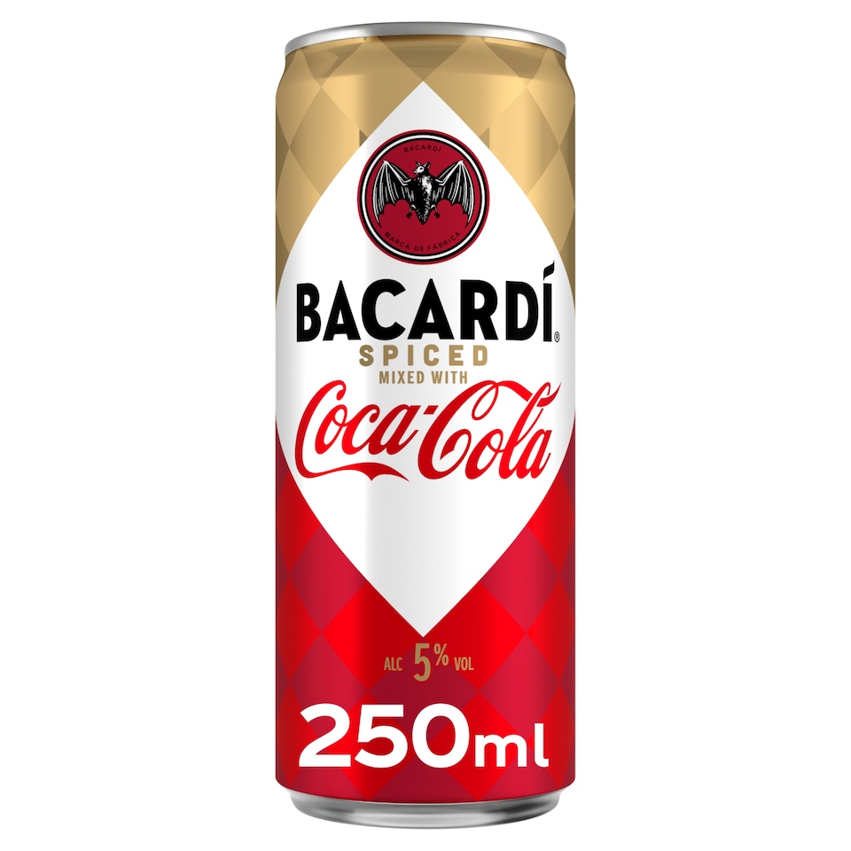 Bacardi Rum & Coca Cola Spiced 250ml 