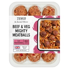 Tesco & Jamie Oliver Beef & Vegetable Meatballs 350G