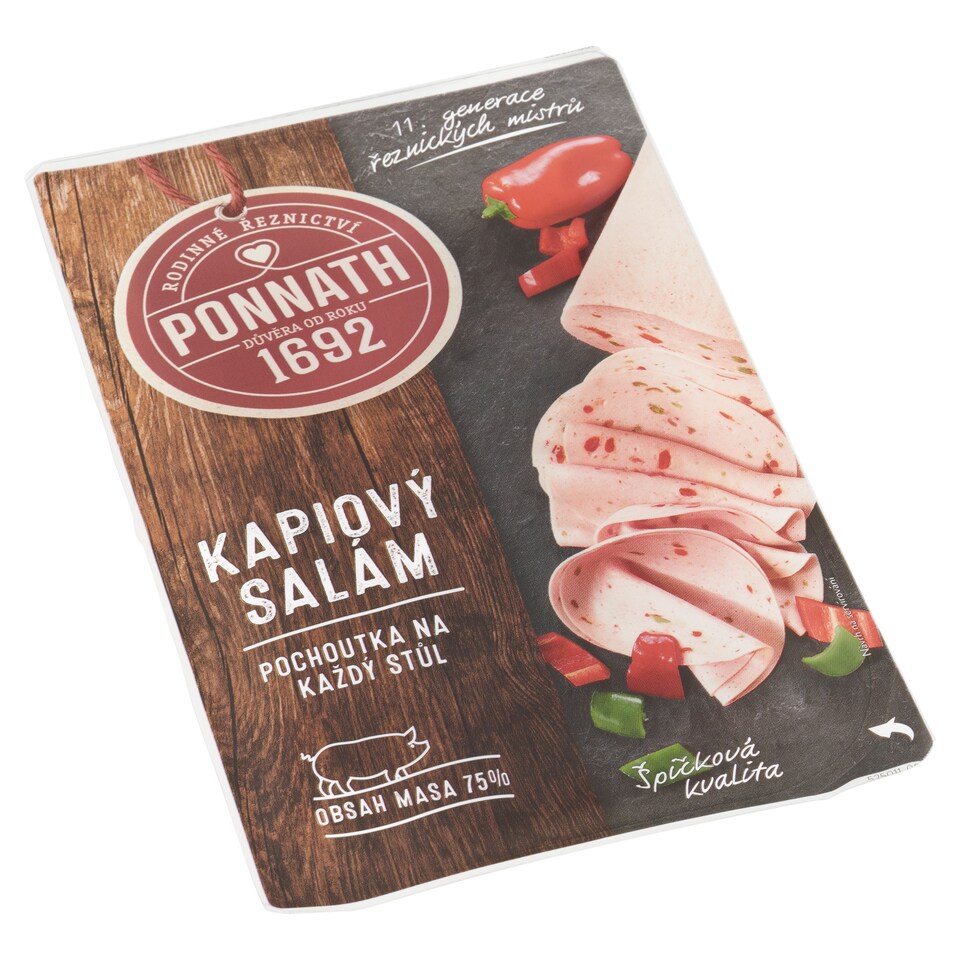 Ponnath Kapiový salám krájený 100g