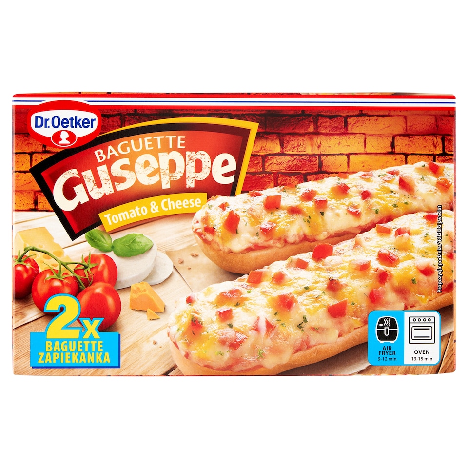 Dr. Oetker Guseppe gyorsfagyasztott bagett paradicsommal és sajttal 2 x 125 g (250 g)