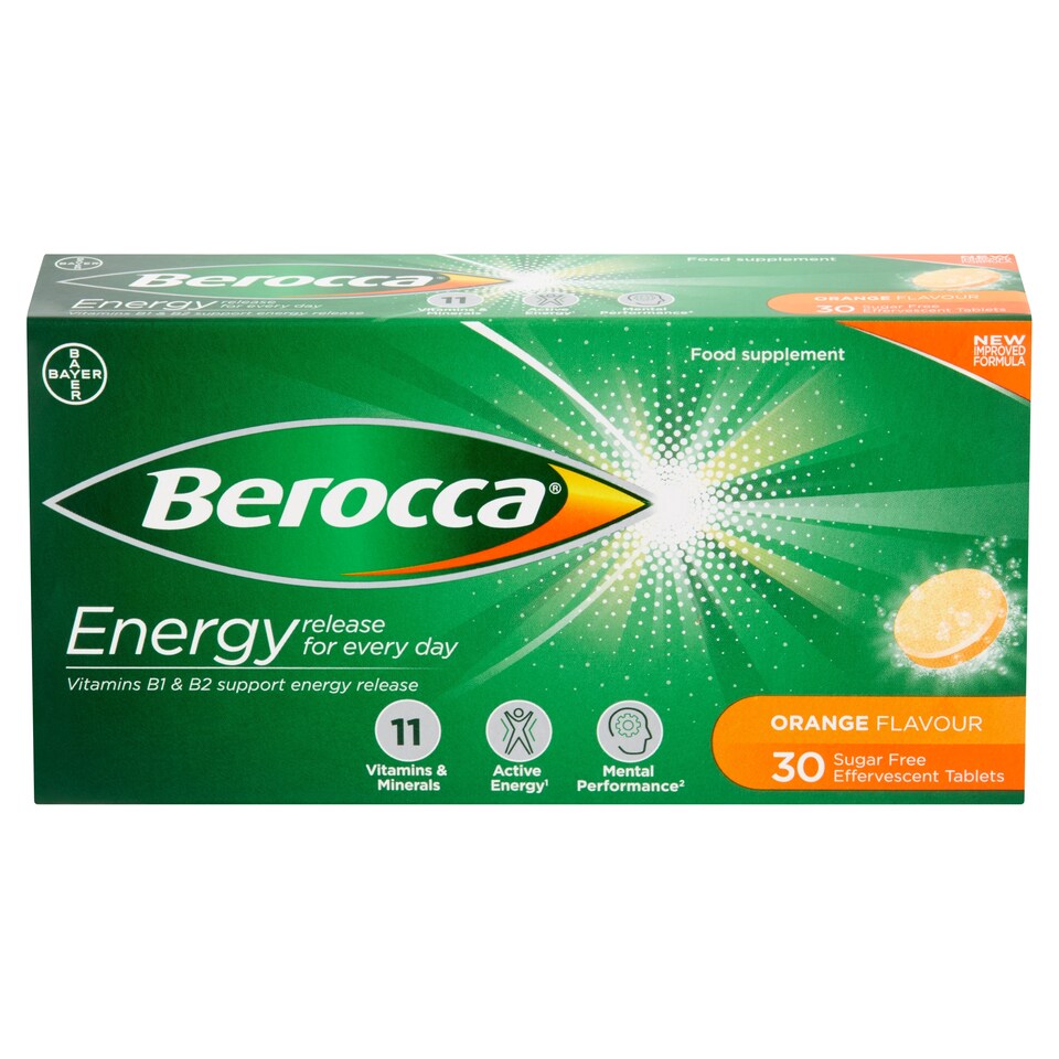 image 1 of Berocca Orange Effervescent Vitamin Energytblts 30'S