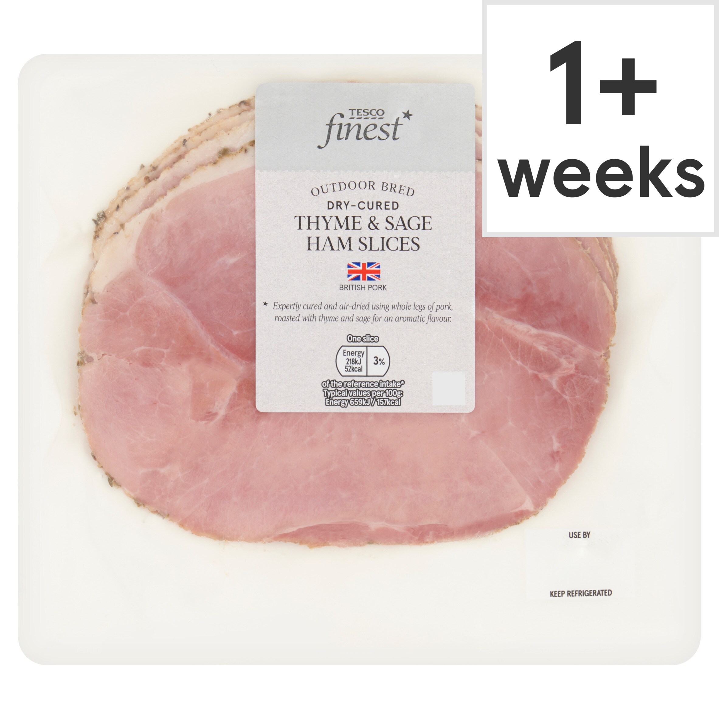 Tesco Finest Deli Herb Crusted Ham Slices 130g