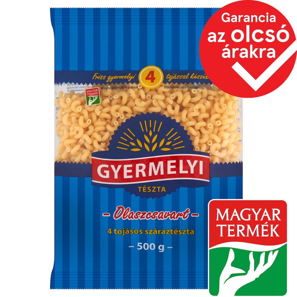 Gyermelyi olaszcsavart 4 tojásos száraztészta 500 g