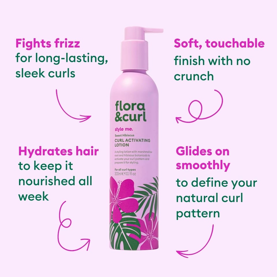 image 1 of Flora & Curl Sweet Hibiscus Curl Activating Lotion 300ml