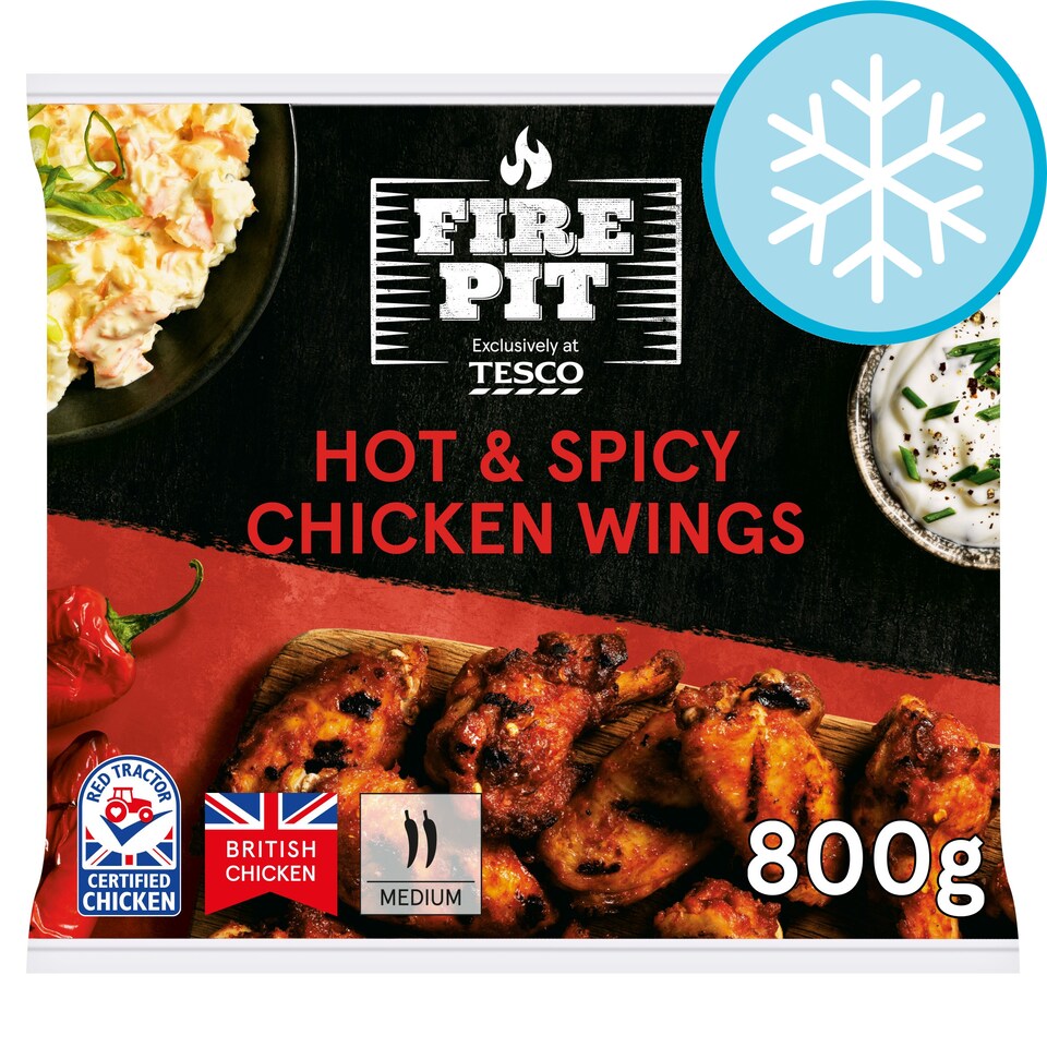 Tesco Firepit Hot & Spicy Chicken Wings 800G Tesco Groceries