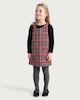 image 2 of F&F Girls 2-Piece Tartan Pinafore Dress and Top Set in Red