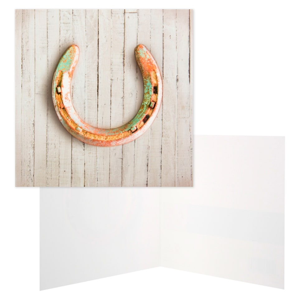 image 1 of Hallmark Blank Card Horseshoe
