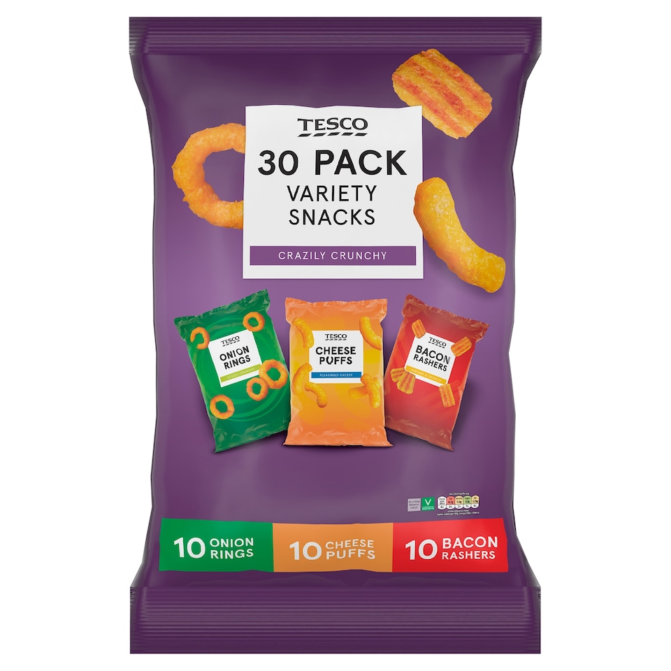 Tesco Mixed Snacks 30 Pack 530G
