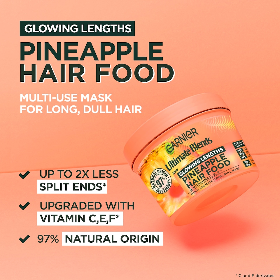 image 1 of Garnier Ultimate Blends Hair Food Pineapple 3In1 Mask 400ml