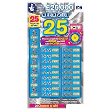 ALL ABOUT 25 SCRATCHCARD