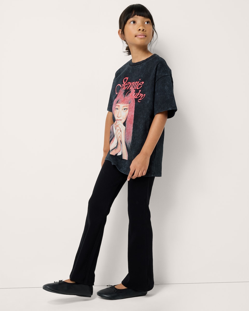image 1 of Jennie Ruby Pure Cotton T-Shirt in Black