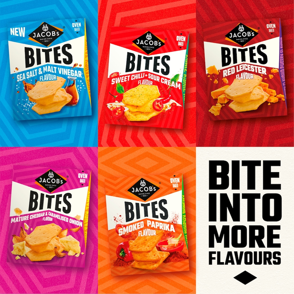 image 1 of Jacob's Bites Sea Salt &Malt Vinegar 125g